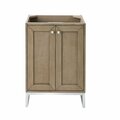 James Martin Vanities Chianti 24in Single Vanity Cabinet, Whitewashed Walnut, Brushed Nickel E303-V24-WW-BNK